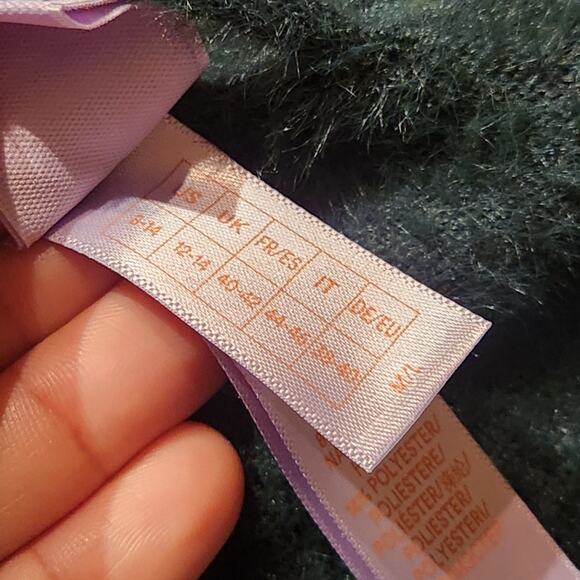 Savage x Fenty Fluff It Up Robe Sz M/L - Jewel Tone Green Holiday Lounge Wear - Picture 6 of 8